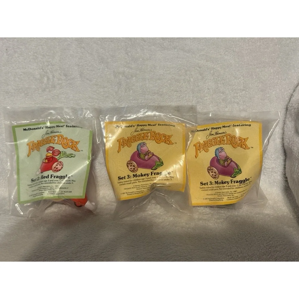Vintage‎ Fraggle Rock 1987 Mcdonald's Happy Meal Toys Number 2, 3 And 3